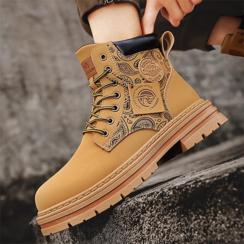 Trendy Versatile Platform Non-slip Work Boots Casual Ankle Boots - Image 4