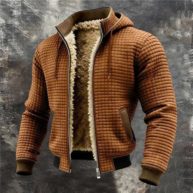 A Jacket That Flatters Your Mens Plaid Hoodie - Image 4