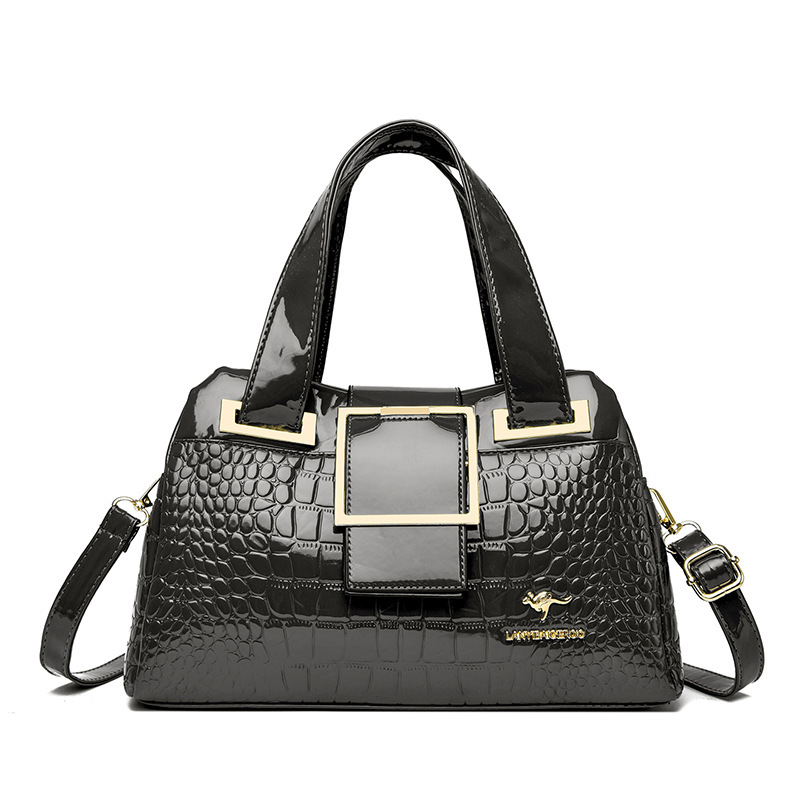 Versatile Soft Leather Crocodile-pattern Crossbody Tote Bag For Women - Image 7