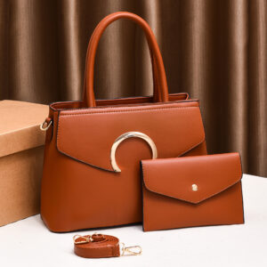 Solid Color Mother And Daughter Bag Set Large Capacity Tote Shoulder Crossbody Handbag For Women Daily Use