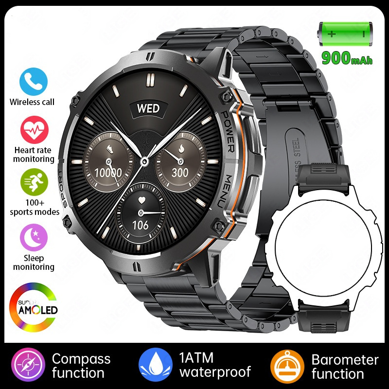 New X3 High-Definition Large-Screen Bluetooth Calling Health Monitoring Sports Mode Mens Smartwatch - Image 3