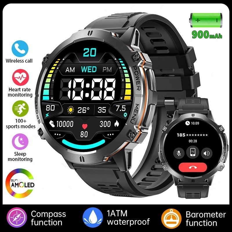 New X3 High-Definition Large-Screen Bluetooth Calling Health Monitoring Sports Mode Mens Smartwatch - Image 4