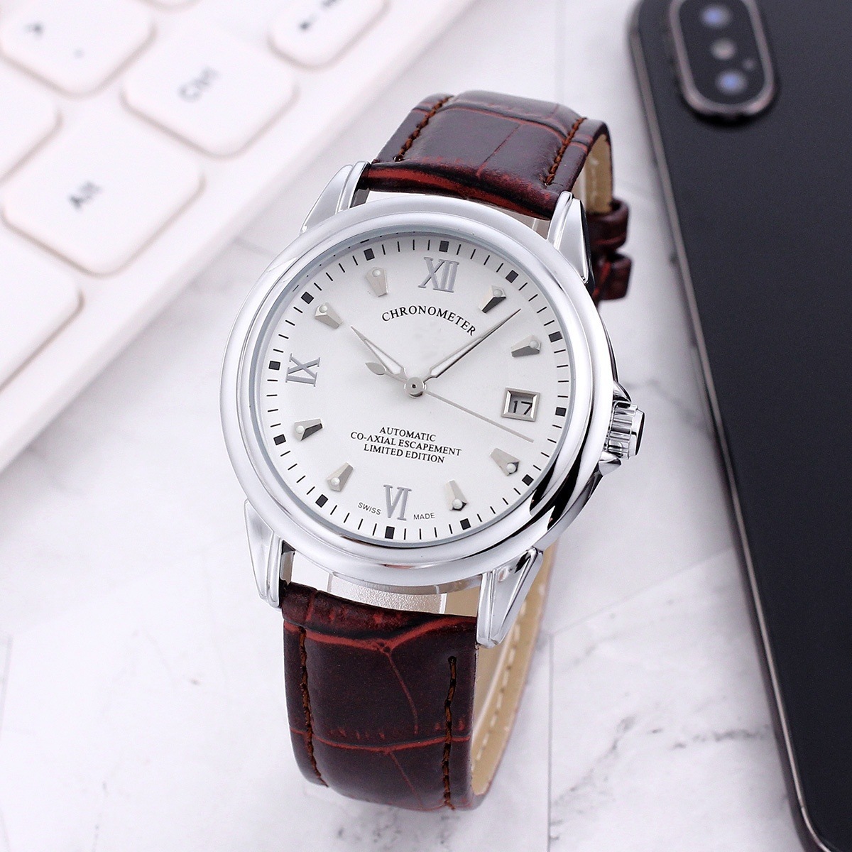 Mens Transparent Skeleton Mechanical Automatic Casual Watch - Image 7