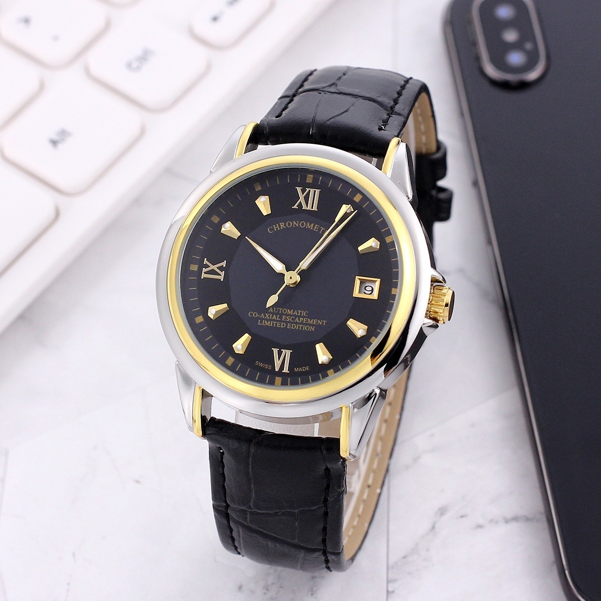 Mens Transparent Skeleton Mechanical Automatic Casual Watch - Image 3