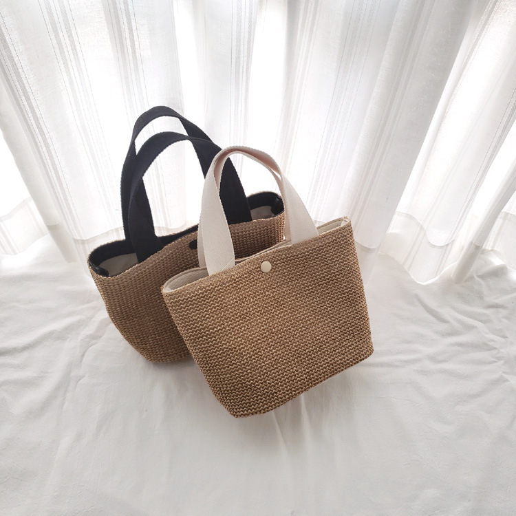Elegant Ladies Straw Woven Handbag - Image 2