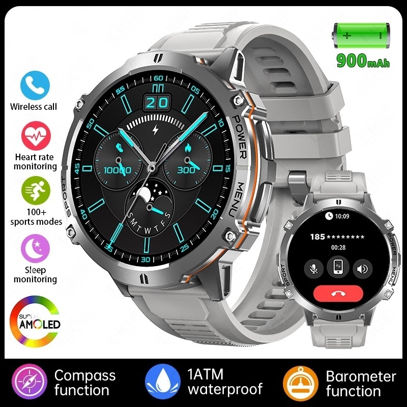 New X3 High-Definition Large-Screen Bluetooth Calling Health Monitoring Sports Mode Mens Smartwatch - Image 7