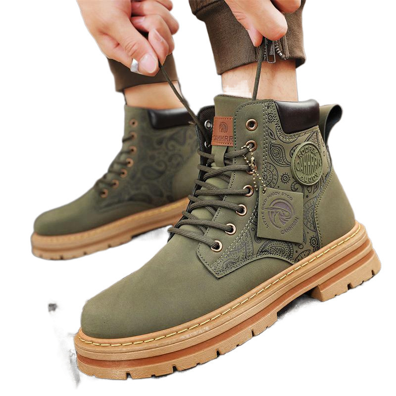 Trendy Versatile Platform Non-slip Work Boots Casual Ankle Boots - Image 3