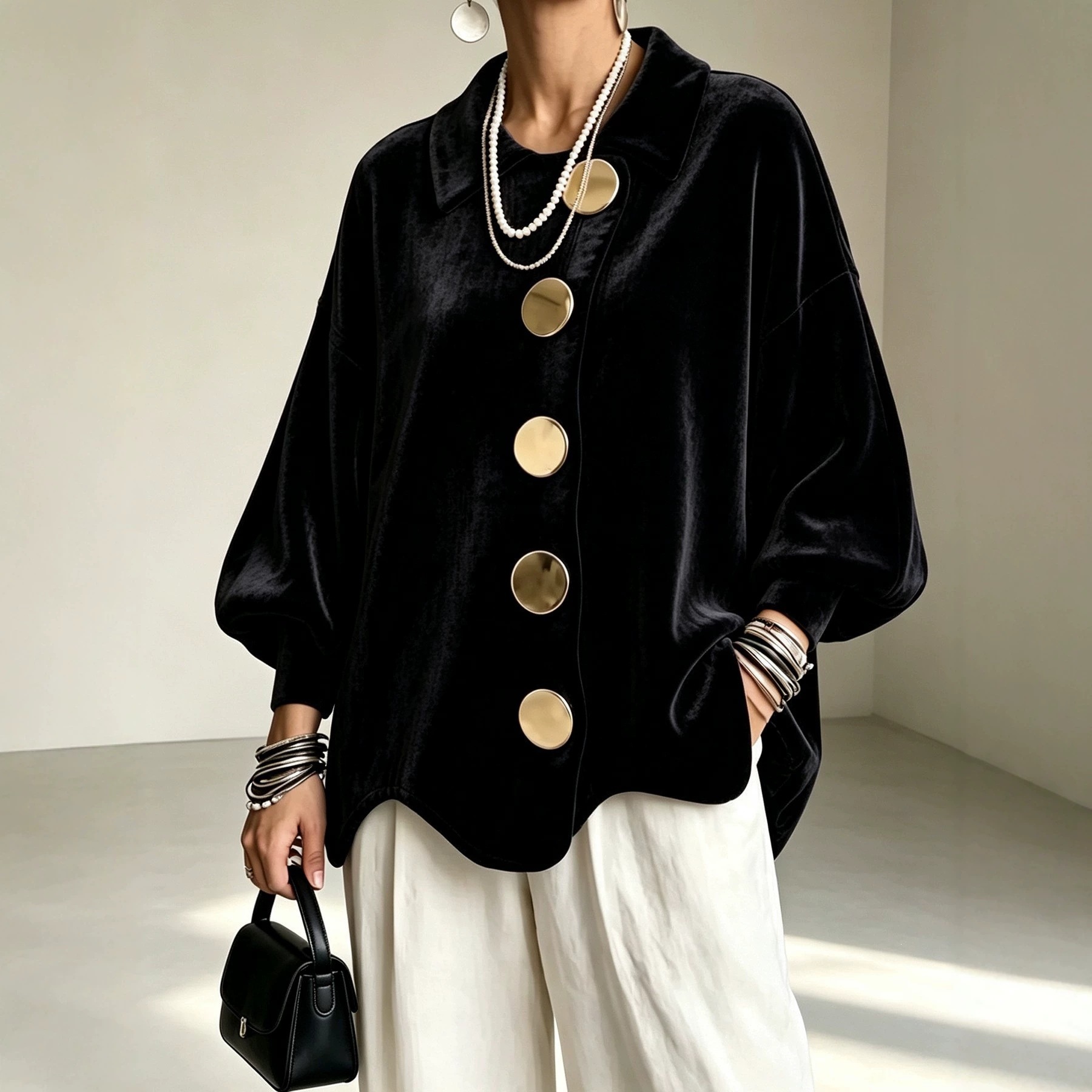 Women's Long-sleeved Lapel Cardigan Jacket - Image 10