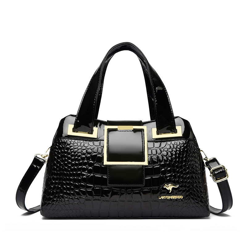 Versatile Soft Leather Crocodile-pattern Crossbody Tote Bag For Women - Image 4